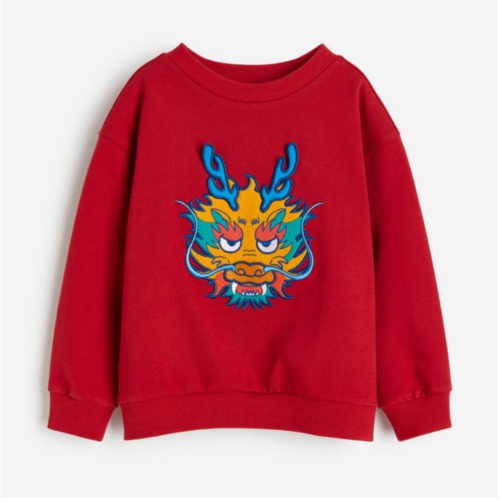 H&M Sz US 5T/6 sweatshirt with motif long sleeve - Picture 4 of 8